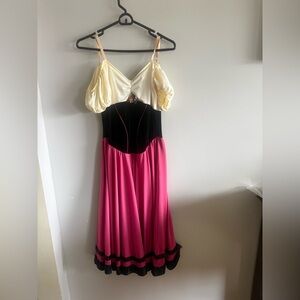 Curtain Call Costumes Pink Black Corset Dress Ballet Core Stage Costume Romantic